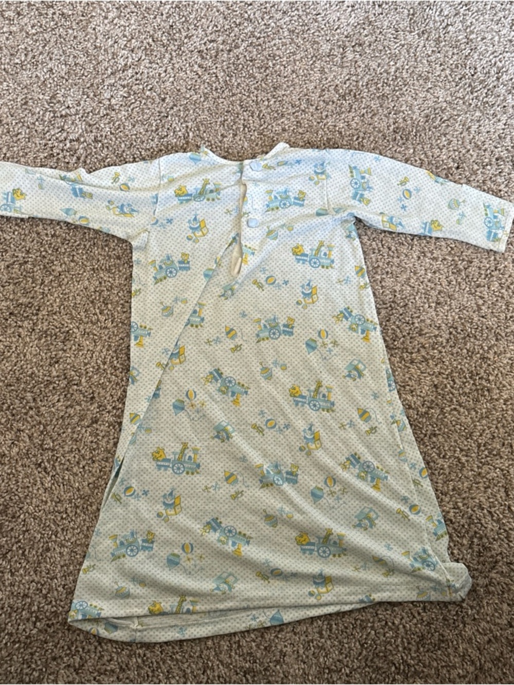 Soft Blue & Yellow Kids Sleep Gown - Cozy Pajama Nightwear